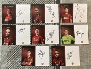 MANCHESTER UNITED WOMEN SET X8 SIGNED CLUBCARD CLUB CARD - AUTOGRAPHED Zelem ++ - Picture 1 of 1