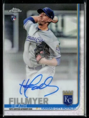 2019 Topps Chrome Rookie Autographs Refractor #RA-HF Heath Fillmyer RC 317/499 - Image 1 of 2