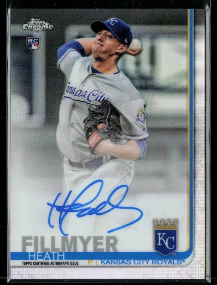 2019 Topps Chrome Rookie Autographs Refractor #RA-HF Heath Fillmyer RC 317/499 - Image 1 of 2