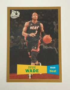 2007-08 Topps 50th Anniversary Court DWYANE WADE Gold card #3  0845/2007