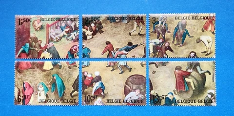 Belgium Stamps, Scott B816-B821 Complete Set MNH Cover