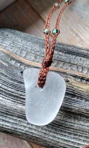 Snow White Frosty Sea Glass Men Women Braid Hawaiian Beach Unisex Teen Gift Surf - Picture 1 of 8