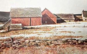 Farm Building Old Red Barn Field by Eric Sloane - Picture 1 of 1