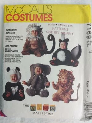 McCall's 7169 Infant's Crawling Critters Costumes Patterns size 1/2   1994 - Image 1 of 2