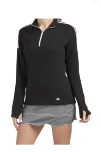 Adidas Damen Golf French Terry 1/4 Zip Pullover Schwarz| Größe M| Neu mit Etikett! - Bild 1 von 5