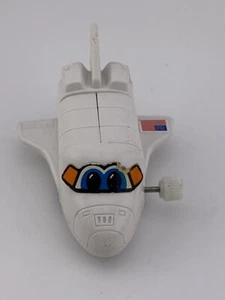 Tomy Vintage Aufziehspielzeug Space Shuttle mit Astronaut weiß funktioniert - Bild 1 von 6