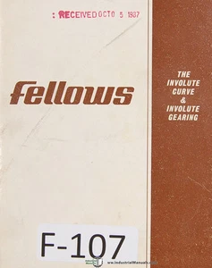 Fellows Involute Curve Involute Gearing Reference Manual Year (1955) - Picture 1 of 1