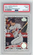 Mike Trout 2011 Topps Update #US175 Rookie RC Diamond Anniversary PSA 9 MINT