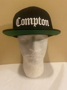 COMPTON BLACK & WHITE STARTER STITCHED OLD-SCHOOL EAZY-E SNAPBACK CAP - Picture 1 of 5