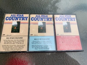ALL STAR COUNTRY  vol. 1 , 2 & 3 cassette [lot] VG - Picture 1 of 3