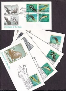 1990 Creatures of the Sea Sc 2508-11 2511a USA cancels Artmaster cachets - Picture 1 of 3