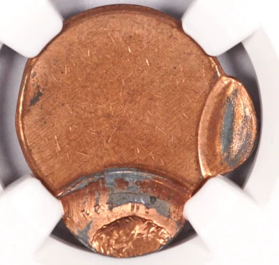 1c Double Struck Both off Center Flip Over Lincoln - Rare Mint Error Coin MS65RD - Image 1 of 3