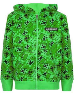 Sudadera con capucha Minecraft Green Creeper para niños - Imagen 1 de 9