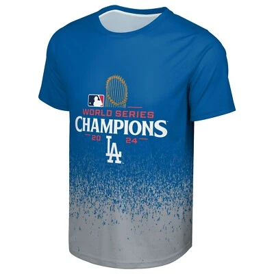 Camiseta Salpicaduras Campeones de la Serie Mundial MLB FOCO 2024 Los Angeles Dodgers Foto 1 de 2