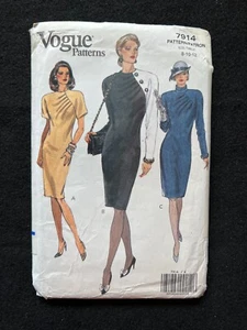Vogue Sewing Pattern 7914 Misses Dress Cut Complete to Size 12 - Picture 1 of 2