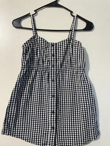 Guess Negro/Blanco Correa de Espagueti Camisola Top Talla S/P Correa Ajustable - Imagen 1 de 11