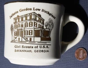 1960s Savannah Georgia Girl Scouts Juliette Gordon Low Birthplace coffee cup---- - Picture 1 of 3