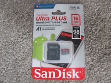 SanDisk Ultra Plus 16gb MicroSD SDHC SDXC Class 10 80mbs Flash Card SD Adapter