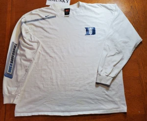Vintage y2k Nike Duke Basketball Langarm T-Shirt Gr. XL weiß - Bild 1 von 17