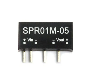 Convertidor de CC a CC 1 pieza SPR01M-05 Vin 12V / Vout 5V Iout 200mA Po 1W Mean Well MW - Imagen 1 de 5