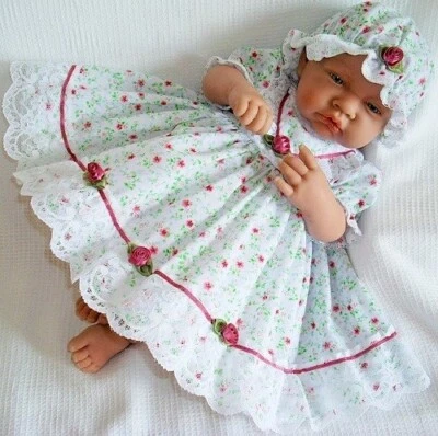 Dolly Togs Lacy Frilly Dress Mop Fit 3-5lb Prem Baby +17-18" Reborn Dolls 1381 - Image 1 of 3