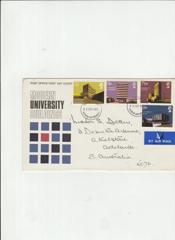 British First Day Cover Modern Universities 22/9/1971 - Harrow & Wembley - Image 1 of 1