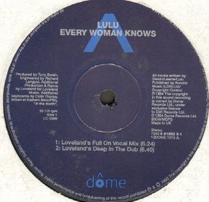 LULU - Every Woman Knows - Dome Records - 1993 - UK - 12DOME 1013 - Picture 1 of 2