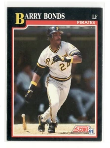 Barry Bonds 1991 Score #330 HOF Pittsburgh Pirates Baseball Card - NRMT - Picture 1 of 2
