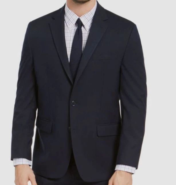 Chaqueta deportiva de blazer sólido de ajuste clásico azul para hombre de Geoffrey Beene de $275 36S Foto 1 de 1