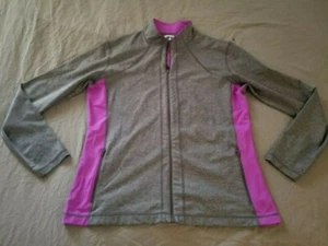 Womens FJ FootJoy Jacket L Large Gray Purple Athletic Golf - Picture 1 of 8