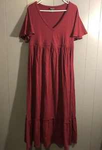Torrid Women’s Size 00 Maxi Summer Dress Baby Doll Red Plum - Picture 1 of 6