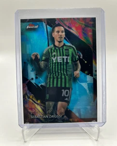 SEBASTIAN DRIUSSI 57/75 AQUA REFRACTOR UNCOMMON 24 Topps Finest MLS AUSTIN #163 - Picture 1 of 2