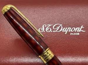 Dupont ST Dupont Ballpoint Pen VERTIGO Red Check Genuine Lacquer◼️Stationery - Picture 1 of 9