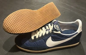 VTG 1982 Nike Cortez Navy Blue Suede White Mens 9.5 Made in Philippines 820608LT - Picture 1 of 12