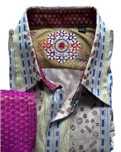 Robert Graham Rare Limited Edition Silk Men’s Sport Dress Shirt XL - Picture 1 of 9