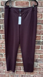 Neu mit Etikett Eileen Fisher Cassis waschbare Flex Ponte Tencel schmale Knöchelhose 198 $ L - Bild 1 von 5