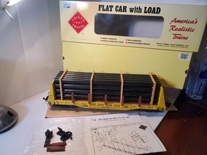 AristoCraft 46406 1:29 Scale Pennsylvania MOW Bulkhead 40' Flat Car w/ Load OB - Picture 1 of 24