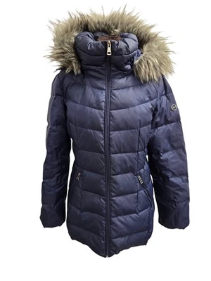 Andrew Marc Puffer Jacket Faux Fur Trim Hooded Coat Size S T2510 JSR392 - Image 1 of 4