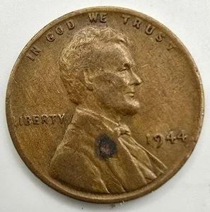 1944 P Lincoln Wheat Cent Woody VF/XF Wood Grain Penny Improper Alloy Mix Error - Picture 1 of 4