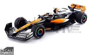 1:18 MCLAREN MCL60 RACE CAR 2ND BRITISH GP 2023 NORRIS S1811201 DECALS INCLUDED - Picture 1 of 8