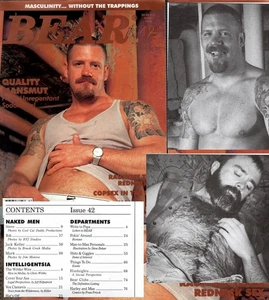 BEAR MAG 42 BIG HAIRY HUNKS DADDIES LEATHER STUDS CLASSIC MEN HARD TO FIND MAG - Imagen 1 de 2