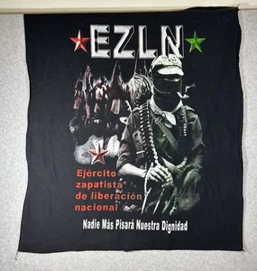 Vintage EZLN Banner/Flag Zapatista Rock & Death 32" x 36" Subcomandante Marcos - Picture 1 of 5