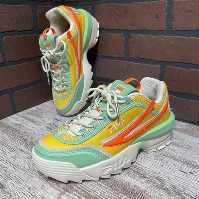Fila Disruptor 2 Exp Mujer Talla 8.5 Limón, Verde, Naranja - Colorway Raro Nuevo sin Etiquetas Foto 1 de 4