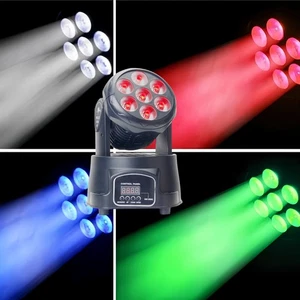70W RGBW 4in1 LED Mini Moving Head Lights for Karaoke Nightclub Bar Wash Effect - Picture 1 of 17