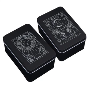 Metal Tarot Card Box Schmuck Aufbewahrung Board Game Card Box Schmucktasten Hül - Bild 1 von 14