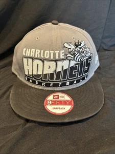 charlotte hornets snapback hat, 9fifty, Basketball, New Era, Grey & Black - Picture 1 of 12