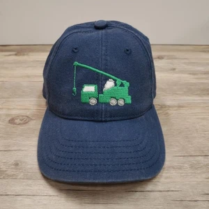 Harding-Lane Hat Cap Strap Back Navy Needlepoint Tow Truck Embroidered Kids - Picture 1 of 8