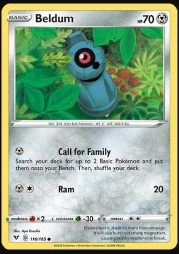 Beldum - 116/185 - Common - Near Mint - Image 1 of 1