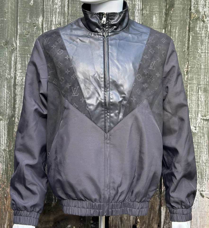 Louis Vuitton Leather Mix Track Top Size: 48 - Image 1 of 4