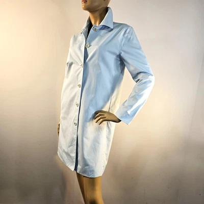 Gabardina vintage Brooks Brothers 346 Lite clima botón algodón azul talla XS Foto 1 de 4